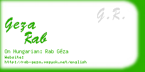 geza rab business card