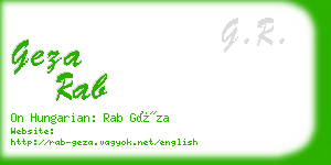 geza rab business card